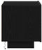 vidaXL - Nachtkastje - met - LED-verlichting - Zwart - Eiken - 70x36x40.5 - cm