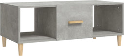vidaXL - Salontafel - 102x50x40 - cm - bewerkt - hout - betongrijs