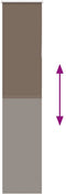 vidaXL - Rolgordijn - verduisterend - koffie - 60x210 - cm - stofbreedte - 55,7 - cm