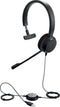 Jabra EVOLVE 20 MS Mono - Bedrade headset - Noise Cancelling microfoon - Zwart