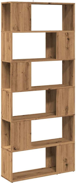 vidaXL - Boekenkast/kamerscherm - 80x24x186 - cm - artisanaal - eikenkleur