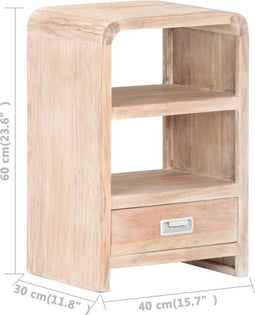 vidaXL - Nachtkastje - 40x30x60 - cm - massief - acaciahout