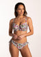 Cyell Wajang Floral - Bikinitop Voorgevormd met Beugel - Maat 38D - Wit/Paars/Groen