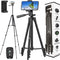 Studio ME Telefoon Statief - 128 cm - Tripod - Inclusief Bluetooth Afstandsbediening - Zwart