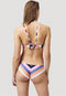 O'Neill Cali Mix Crop Bikini Top - Dunne verstelbare schouderbandjes - Panterprint - Rood met blauw
