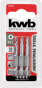 KWB schroefbit PZ1 - Pozidriv 1 - Industrial steel - Lengte 50 mm - 1/4