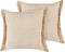 LONAR - Sierkussen set van 3 - Zandbeige - 45 x 45 cm - Polyester