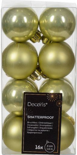 Kerstbal kunststof d4 cm pstch 16st kerst