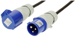 Max Hauri 165376 Stroom Verlengkabel 16 A Blauw, Zwart 25 m H07RN-F 3G 1,5 mm² UV-bestendig, Oliebestendig, Flexibel, Z