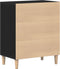 vidaXL - Dressoir - Zwart - Eiken - 57x35x70 - cm - Kunststof - Hout