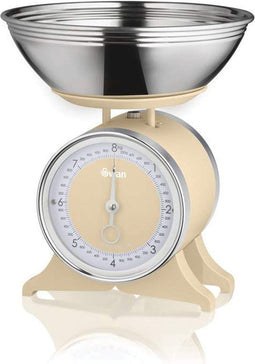Swan Retro Keukenweegschaal – Weegt tot Max. 8kg – Crème