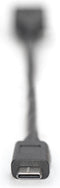 Digitus USB-kabel USB-C stekker, USB-A bus 0.15 m Zwart DB-300315-001-S