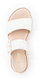 Gabor Dames Sandalen - Platte sandalen - Modische sandaal op meegekleurde zool - Wit