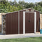 vidaXL - Tuinschuur - 277x93x179 - cm - gegalvaniseerd - staal - bruin