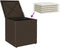 vidaXL - Tuinkrukken - met - kussens - 2 - st - 40x40x43 - cm - poly - rattan - bruin