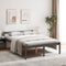 vidaXL - Seniorenbed - massief - grenenhout - grijs - 135x190 - cm