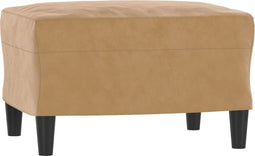 vidaXL - Voetenbank - 60x50x41 - cm - fluweel - bruin