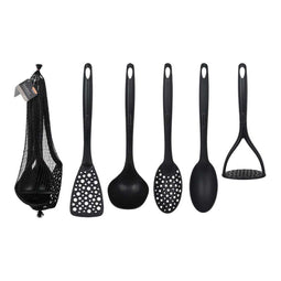 Set Keukengerei Lifetime Zwart Plastic 5 Onderdelen