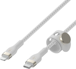 Belkin BOOST CHARGE™ - Braided USB-C naar Apple iPhone Lightning - Snelladen 1m - Wit