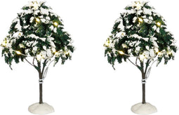 Luville - Snowy Tree Lighted - Set van 2