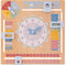 New Classic Toys® Houten Kalenderklok - Leer Klokkijken - Dagen Maanden Seizoenen Weer - Pastel