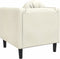vidaXL Fauteuil met kussen fluweel crèmekleurig