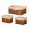 Mandenset Kipit HX31449S/3 Natuurlijk Polyester vlechtwerk Stof 50 % katoen 39 x 16 x 30 cm (6 St...