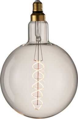 J-Line ledlamp g200 Double Spiral e27 - glas - transparant