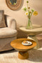 Mica Decorations Celise - Bijzettafel - H44 x Ø59 cm - Metaal - Beige