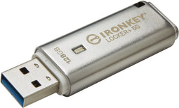 Kingston IronKey Locker+ 50 - USB Stick 128GB - AES-hardwarematige versleuteling - Zilver