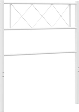 vidaXL - Hoofdbord - 90 - cm - metaal - wit