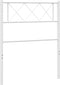 vidaXL - Hoofdbord - 90 - cm - metaal - wit