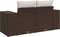 vidaXL - Tuinbank - 2-zits - met - kussens - poly - rattan - bruin