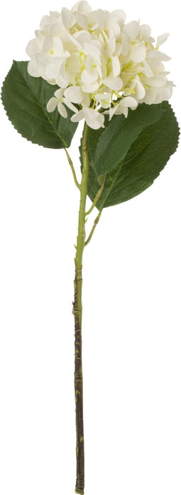 J-Line bloem Hydrangea - textiel - wit - 12 stuks