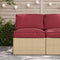 vidaXL - Palletkussen - voor - Zit - Wijnrood - 80x80x12 - cm - Oxfordstof