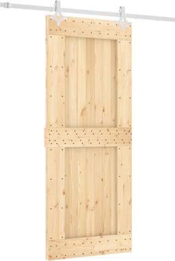 vidaXL - Schuifdeur - met - beslag - 85x210 - cm - massief - grenenhout