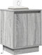vidaXL - Nachtkastjes - met - LED-verlichting - (2 - stuks) - - - Grijs - Sonoma - 39x34,5x50 - cm
