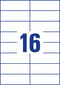 Avery Zweckform 3484, Universele etiketten, Ultragrip, wit, 200 vel, 16 per vel, 105 x 37 mm