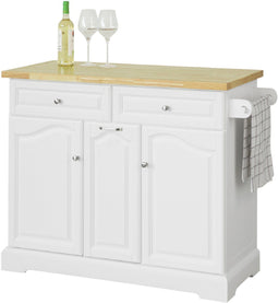 SoBuy FKW100-WN - Keukeneiland - 2 lades 2 deuren - Wit