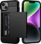 Podec Iphone 14 - Telefoonhoesje met Pasjeshouder en Screenprotector - Zwart