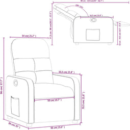 Fauteuil verstelbaar stof bruin