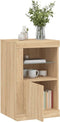 vidaXL - Bijzetkastjes - met - LED - 2 - st - bewerkt - hout - sonoma - eikenkleurig