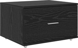 vidaXL - Lade - Kast - in - Zwarte - Eik - 55x45x33,5 - cm - van - Geengineerd - Hout