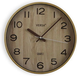 Muurklok Versa Lichtbruin Plastic Kwarts 4,8 x 31 x 31 cm