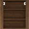 vidaXL - Wandkast - 80x33x80 - cm - bewerkt - hout - bruin - eikenkleur