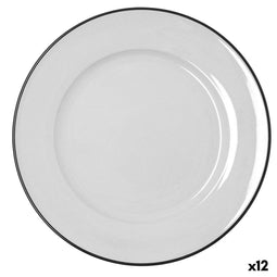 Bidasoa Glacial Filo - Eetbord Ø 30 cm - Keramisch Wit (12 Stuks)