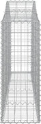 vidaXL - Schanskorven - 15 - st - gewelfd - 200x30x80/100 - cm - ijzer