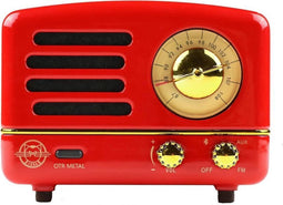 Muzen Retro Bluetooth Speaker Radio Crimson Red Metal