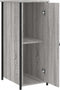vidaXL - Nachtkastje - 32x42x80 - cm - bewerkt - hout - grijs - sonoma - eikenkleurig