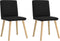 vidaXL - Eetkamerstoelen - 2 - st - stof - zwart